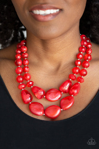 Beach Glam Paparazzi Necklace Red